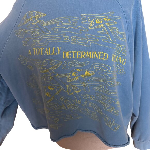 Mother The Boost Crop Cutoff Sweatshirt Size XS - Picture 3 of 9